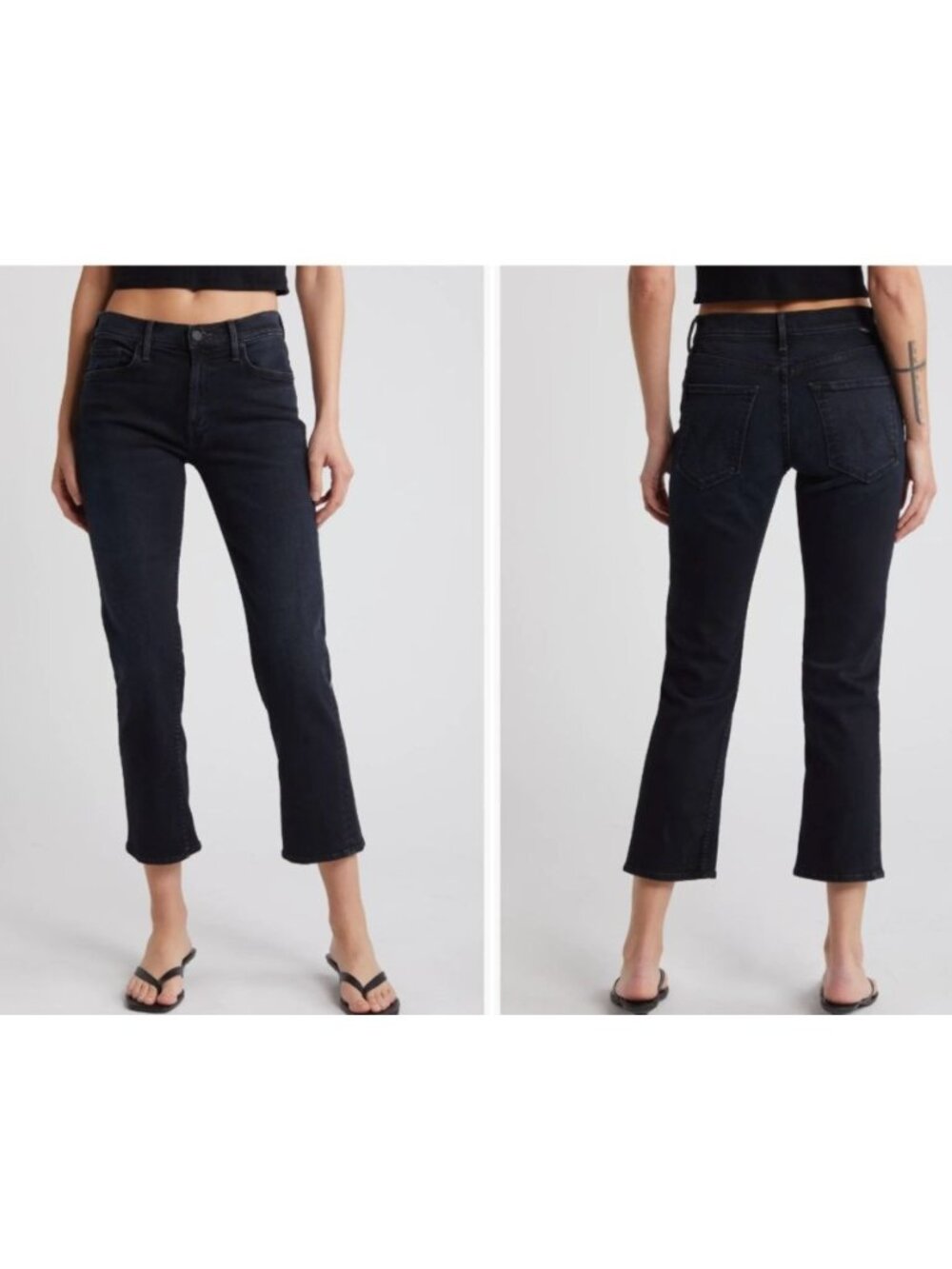Mother The Rider High Waist Ankle Slim Straight Leg Jeans 24
